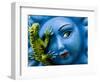 Ceramic Plaque Face and Lizard, San Miguel De Allende, Mexico-Nancy Rotenberg-Framed Photographic Print