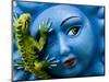 Ceramic Plaque Face and Lizard, San Miguel De Allende, Mexico-Nancy Rotenberg-Mounted Photographic Print