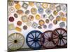 Ceramic Plates and Wagon Wheels, Algarve, Portugal-Merrill Images-Mounted Photographic Print