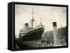Ceramic Ship Pictured in Govan Dry Dock, April 1952-null-Framed Stretched Canvas