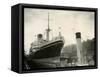 Ceramic Ship Pictured in Govan Dry Dock, April 1952-null-Framed Stretched Canvas