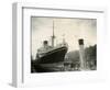 Ceramic Ship Pictured in Govan Dry Dock, April 1952-null-Framed Photographic Print