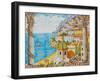 Ceramic Shop with Positano View Done in Tile, Positano, Amalfi, Campania, Italy-Walter Bibikow-Framed Photographic Print