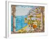 Ceramic Shop with Positano View Done in Tile, Positano, Amalfi, Campania, Italy-Walter Bibikow-Framed Photographic Print