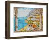 Ceramic Shop with Positano View Done in Tile, Positano, Amalfi, Campania, Italy-Walter Bibikow-Framed Photographic Print