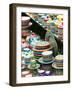 Ceramic Souvenirs, Positano, Amalfi Coast, Campania, Italy-Walter Bibikow-Framed Photographic Print