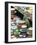 Ceramic Souvenirs, Positano, Amalfi Coast, Campania, Italy-Walter Bibikow-Framed Photographic Print