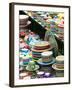 Ceramic Souvenirs, Positano, Amalfi Coast, Campania, Italy-Walter Bibikow-Framed Photographic Print