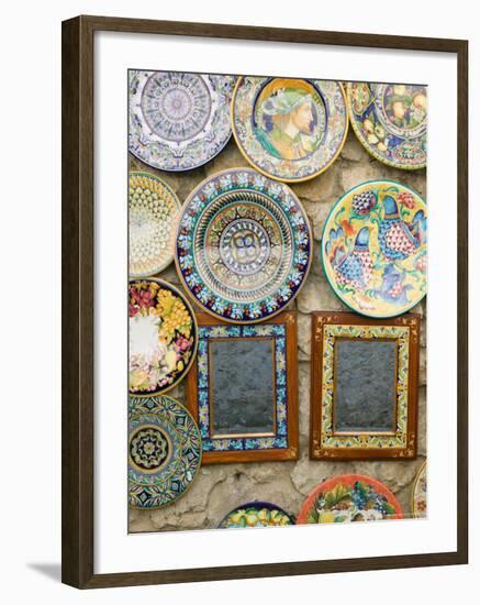 Ceramic Souvenirs, Ravello, Campania, Italy-Walter Bibikow-Framed Photographic Print