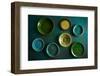 Ceramic Tableware Dishes Plates on Grungy-LUNAMARINA-Framed Photographic Print