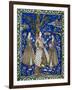 Ceramic Tile Panel with Female Musicians-null-Framed Giclee Print