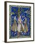 Ceramic Tile Panel with Female Musicians-null-Framed Giclee Print