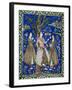 Ceramic Tile Panel with Female Musicians-null-Framed Giclee Print