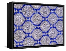 Ceramic Tiles, I-Khauli Court, Tash Khauli Palace, Khiva, Uzbekistan, Central Asia-Upperhall Ltd-Framed Stretched Canvas