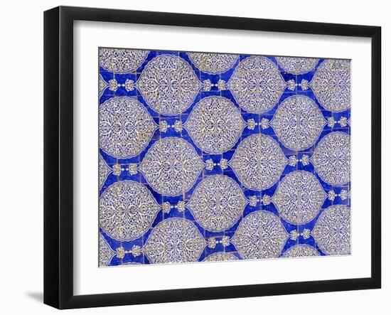 Ceramic Tiles, I-Khauli Court, Tash Khauli Palace, Khiva, Uzbekistan, Central Asia-Upperhall Ltd-Framed Photographic Print