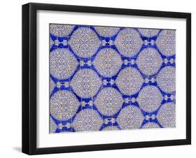 Ceramic Tiles, I-Khauli Court, Tash Khauli Palace, Khiva, Uzbekistan, Central Asia-Upperhall Ltd-Framed Photographic Print