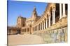 Ceramic tiles in the alcoves and arches of the Plaza de Espana, Maria Luisa Park, Seville, Spain-Neale Clark-Stretched Canvas