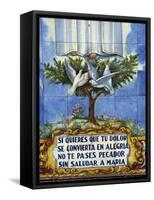 Ceramic Tiles of Religious Theme, Ceuta, Spanish North Africa, Africa-Ken Gillham-Framed Stretched Canvas