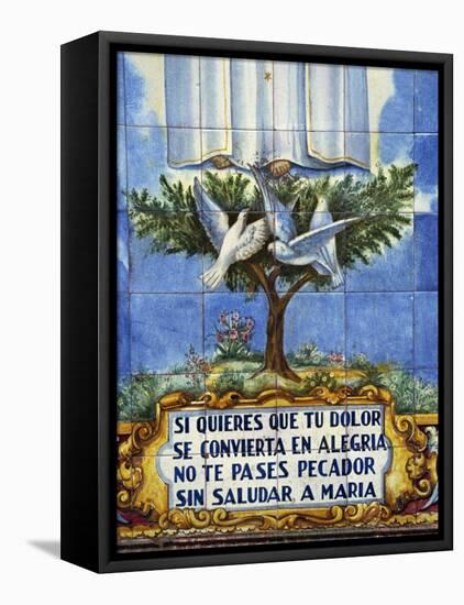 Ceramic Tiles of Religious Theme, Ceuta, Spanish North Africa, Africa-Ken Gillham-Framed Stretched Canvas