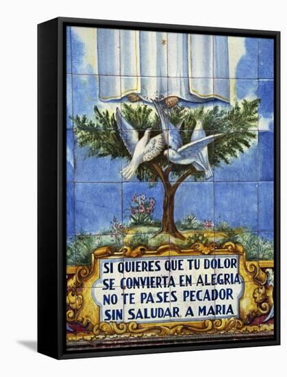Ceramic Tiles of Religious Theme, Ceuta, Spanish North Africa, Africa-Ken Gillham-Framed Stretched Canvas