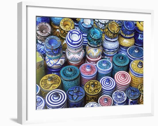 Ceramics for Sale in the Souk in the Medina, Marrakesh, Morocco, North Africa, Africa-Lee Frost-Framed Photographic Print