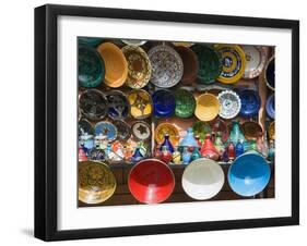 Ceramics for Sale, Souk, Medina, Marrakech (Marrakesh), Morocco, North Africa-Nico Tondini-Framed Premium Photographic Print
