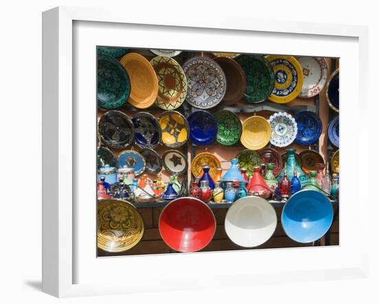 Ceramics for Sale, Souk, Medina, Marrakech (Marrakesh), Morocco, North Africa-Nico Tondini-Framed Premium Photographic Print