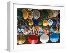 Ceramics for Sale, Souk, Medina, Marrakech (Marrakesh), Morocco, North Africa-Nico Tondini-Framed Premium Photographic Print