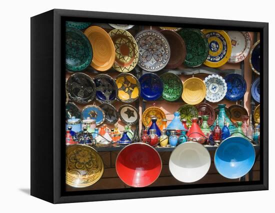 Ceramics for Sale, Souk, Medina, Marrakech (Marrakesh), Morocco, North Africa-Nico Tondini-Framed Stretched Canvas