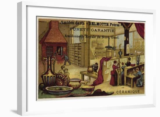 Ceramics Manufacturing-null-Framed Giclee Print