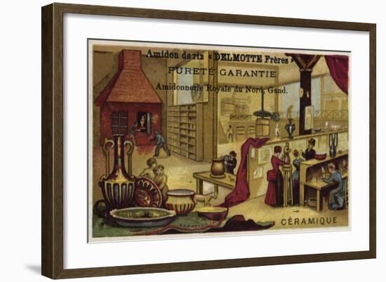 Ceramics Manufacturing-null-Framed Giclee Print