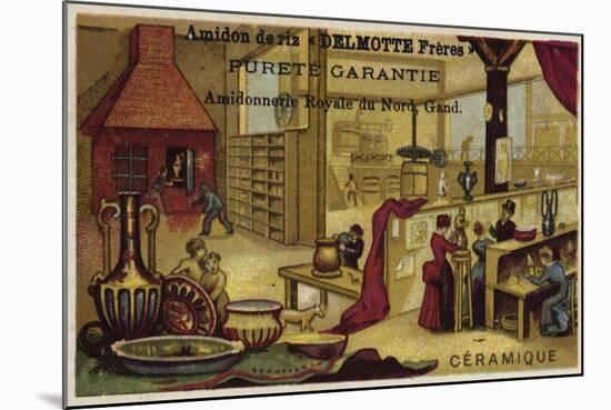 Ceramics Manufacturing-null-Mounted Giclee Print