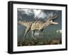 Ceratosaurus Dinosaur Roaring-Stocktrek Images-Framed Art Print