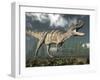 Ceratosaurus Dinosaur Roaring-Stocktrek Images-Framed Art Print