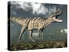 Ceratosaurus Dinosaur Roaring-Stocktrek Images-Stretched Canvas
