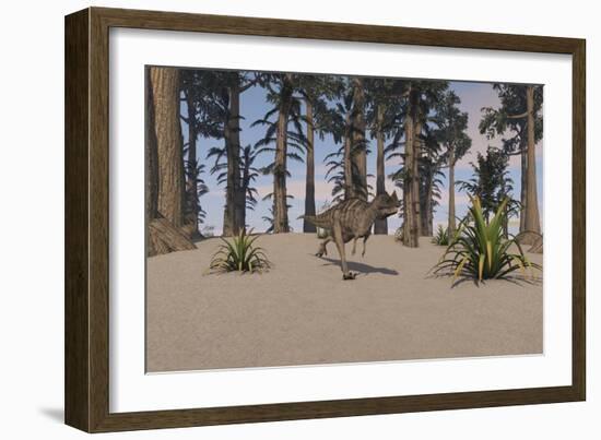 Ceratosaurus Hunting in a Prehistoric Environment-null-Framed Art Print