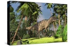 Ceratosaurus Hunting in Forest-null-Stretched Canvas
