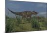 Ceratosaurus Hunting in Prehistoric Grasslands-null-Mounted Art Print