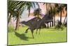 Ceratosaurus Running across a Field-null-Mounted Art Print