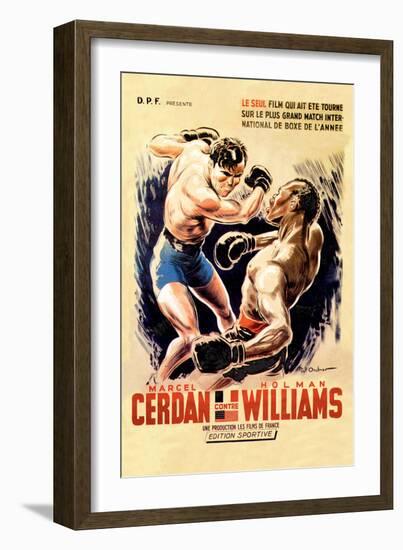 Cerdan vs. Williams-null-Framed Art Print