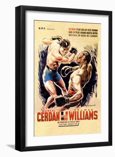 Cerdan vs. Williams-null-Framed Art Print