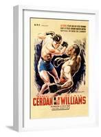 Cerdan vs. Williams-null-Framed Art Print