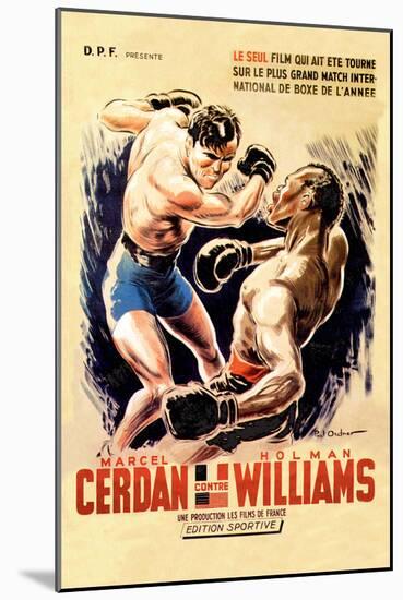 Cerdan vs. Williams-null-Mounted Art Print