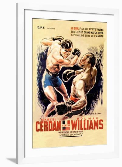 Cerdan vs. Williams-null-Framed Art Print