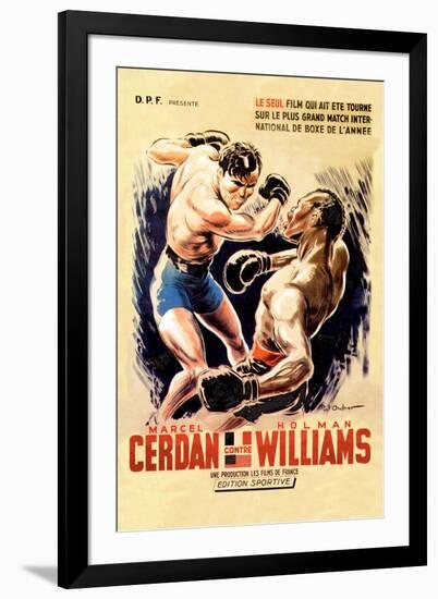 Cerdan vs. Williams-null-Framed Art Print