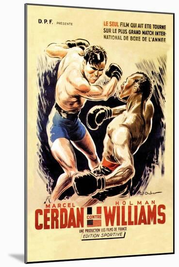 Cerdan vs. Williams-null-Mounted Art Print