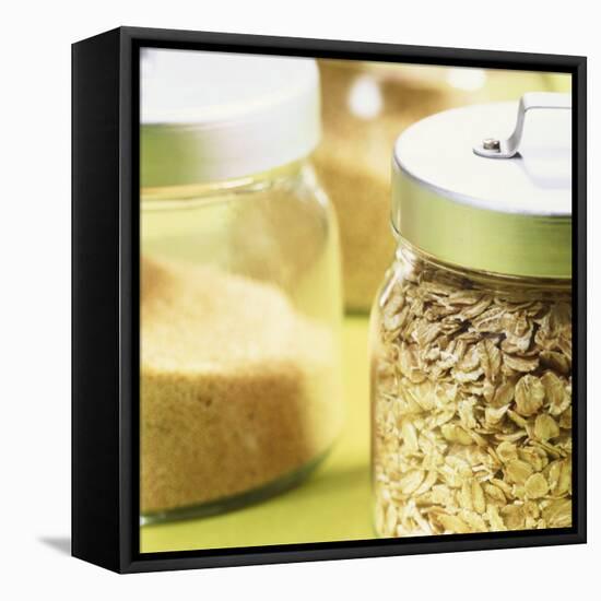 Cereals in Storage Jars-Barbara Bonisolli-Framed Stretched Canvas