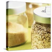 Cereals in Storage Jars-Barbara Bonisolli-Stretched Canvas