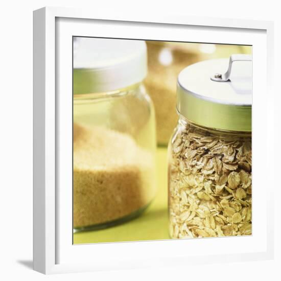 Cereals in Storage Jars-Barbara Bonisolli-Framed Photographic Print