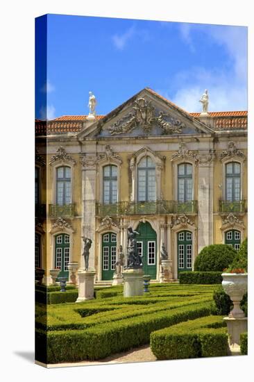 Ceremonial Facade, Palacio De Queluz, Lisbon, Portugal, South West Europe-Neil Farrin-Stretched Canvas